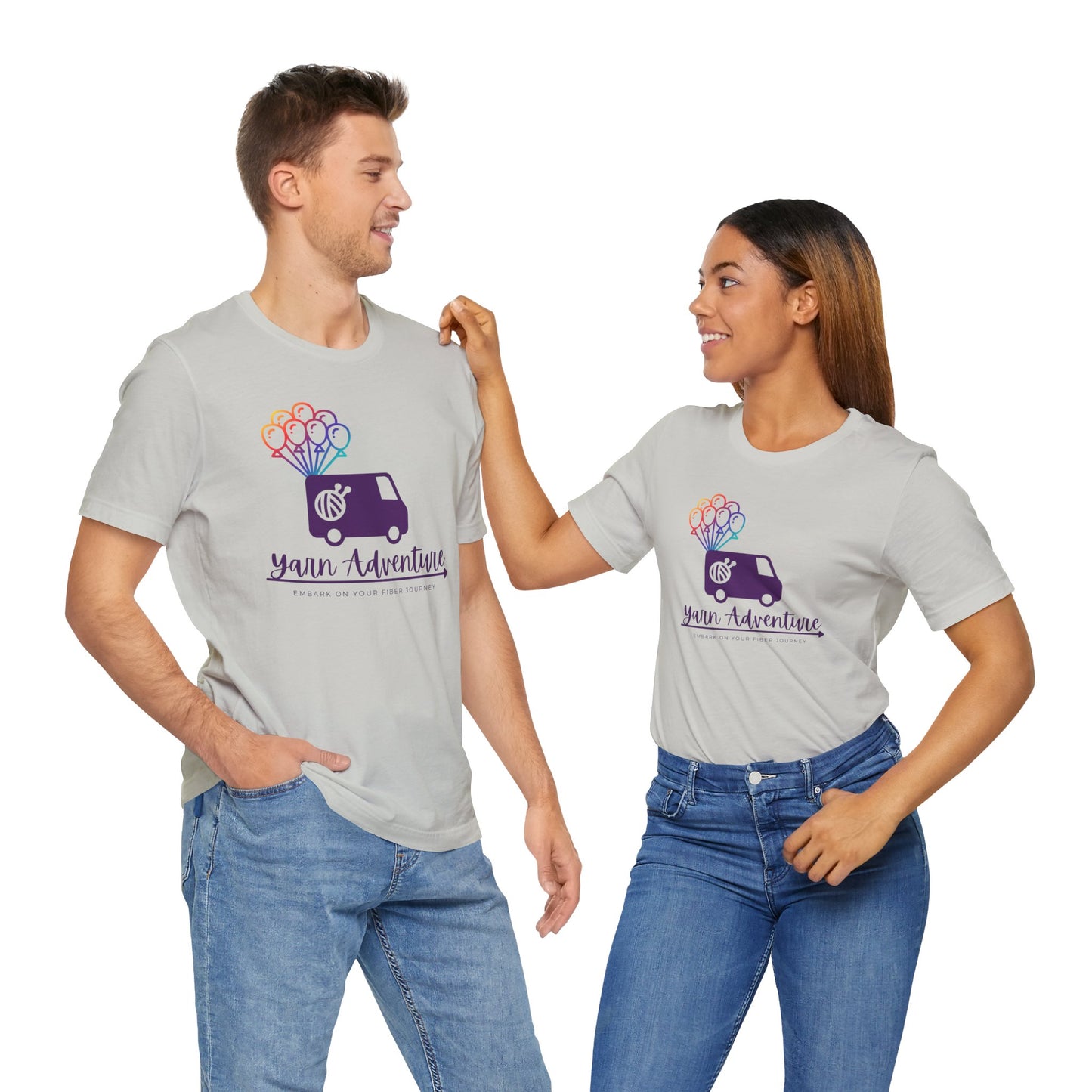 Unisex Tee - Yarn Adventure Logo featuring Evie