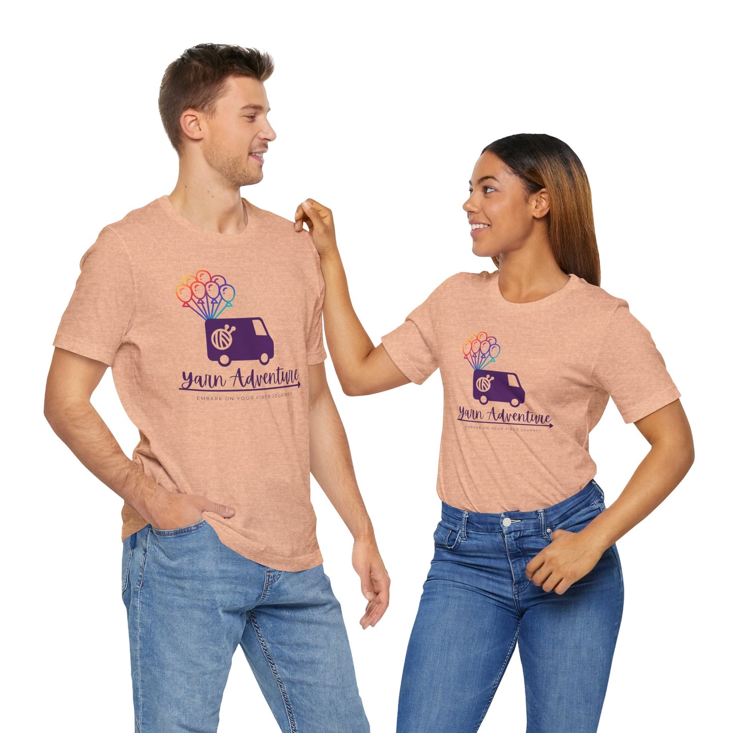 Unisex Tee - Yarn Adventure Logo featuring Evie