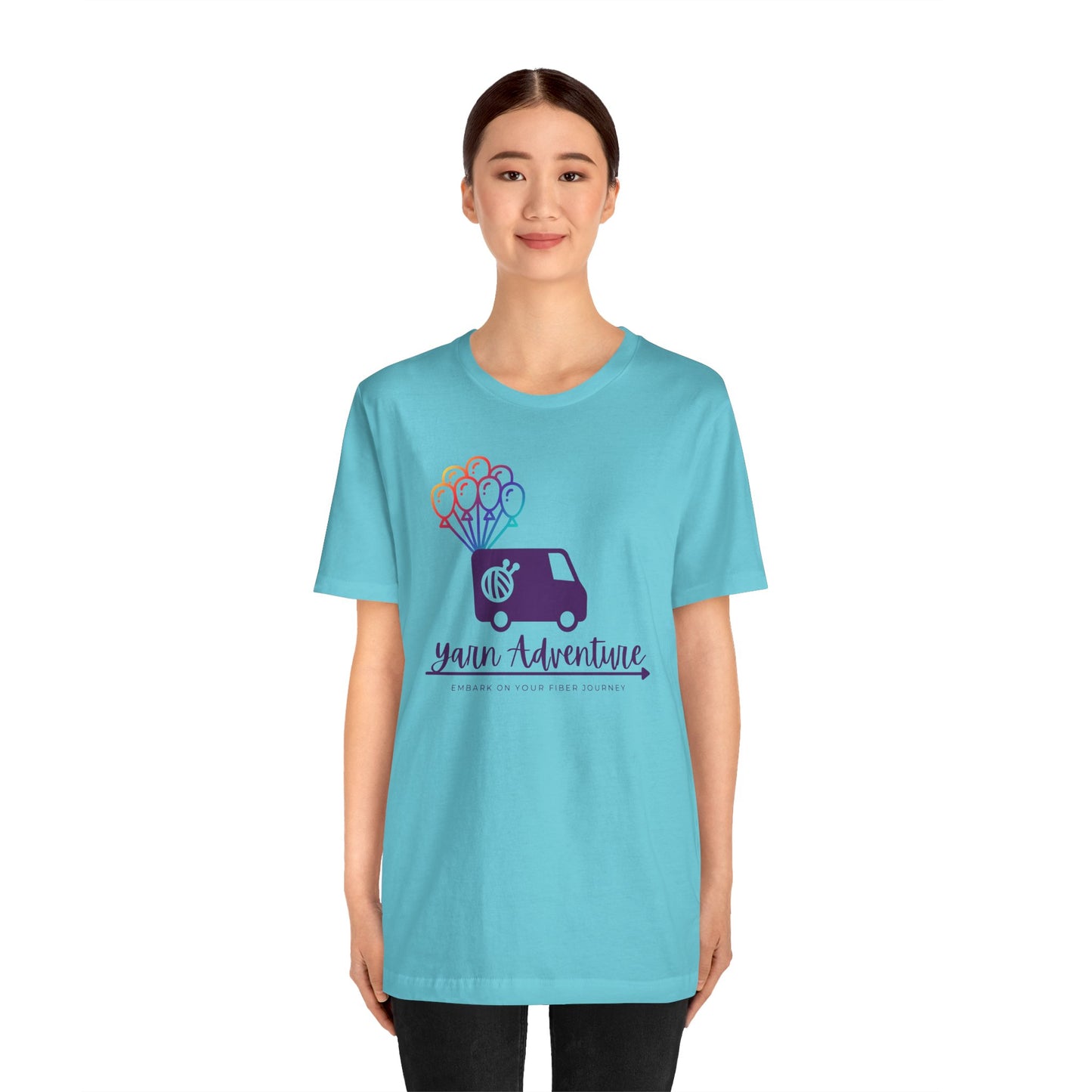 Unisex Tee - Yarn Adventure Logo featuring Evie