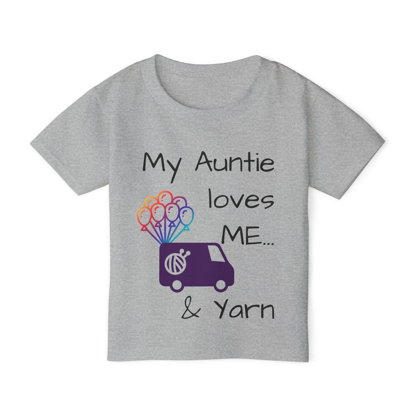 Toddler Tee - My Auntie Loves Me & Yarn - Adorable Knitting Gift