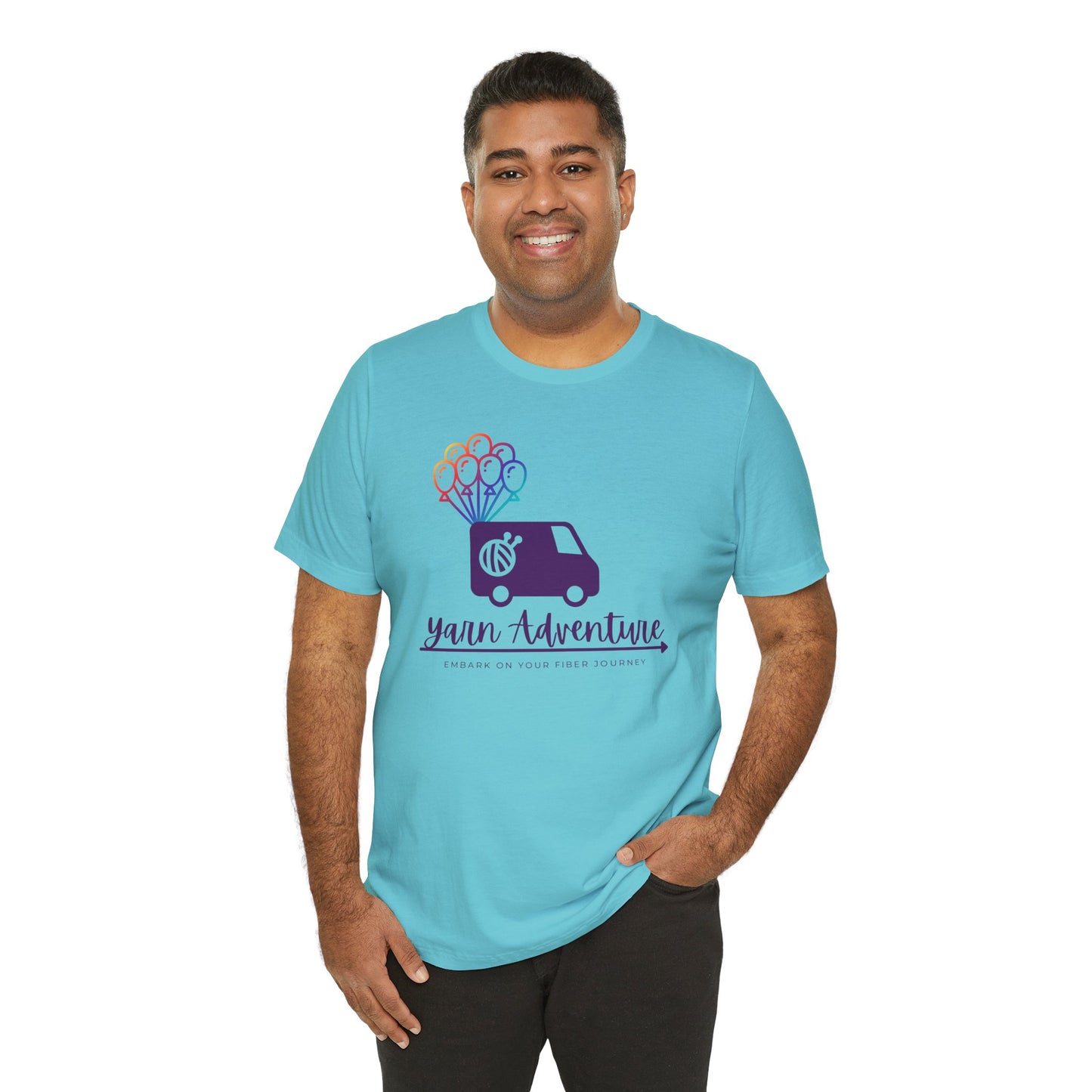 Unisex Tee - Yarn Adventure Logo featuring Evie