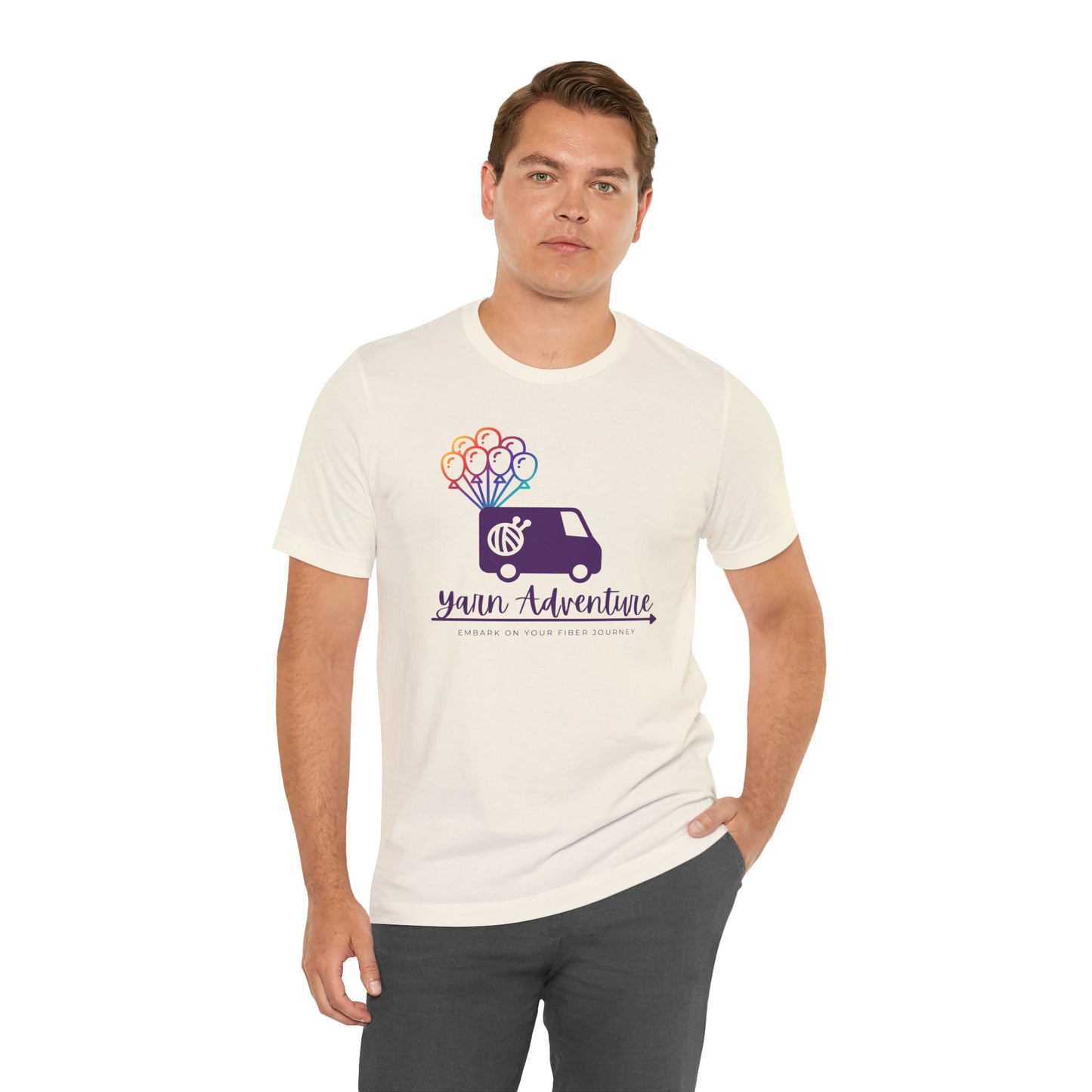 Unisex Tee - Yarn Adventure Logo featuring Evie