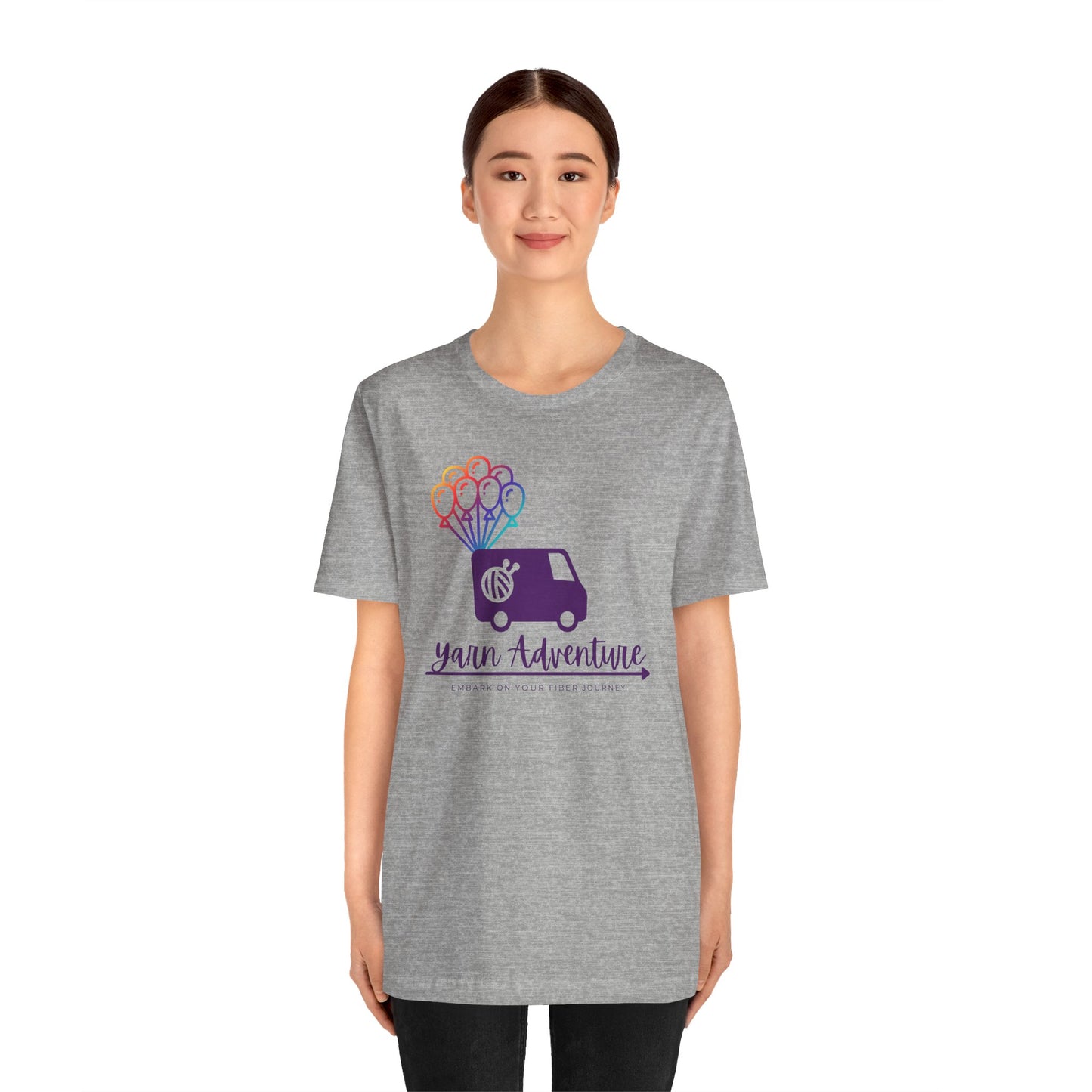 Unisex Tee - Yarn Adventure Logo featuring Evie