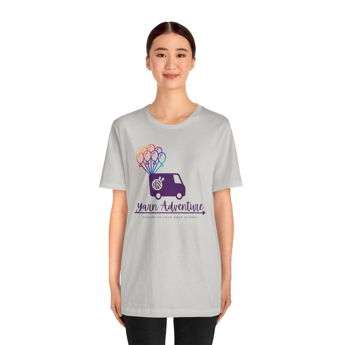 Unisex Tee - Yarn Adventure Logo featuring Evie
