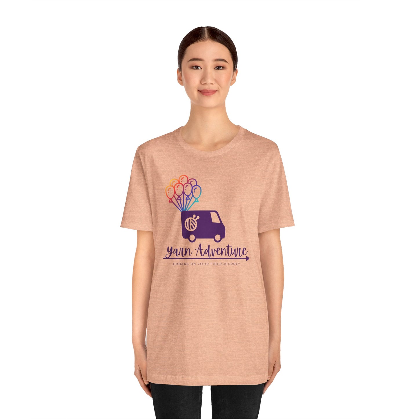 Unisex Tee - Yarn Adventure Logo featuring Evie