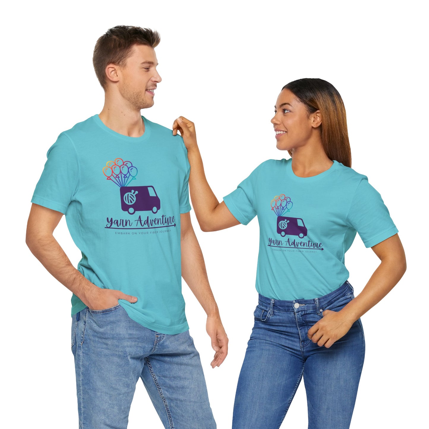 Unisex Tee - Yarn Adventure Logo featuring Evie