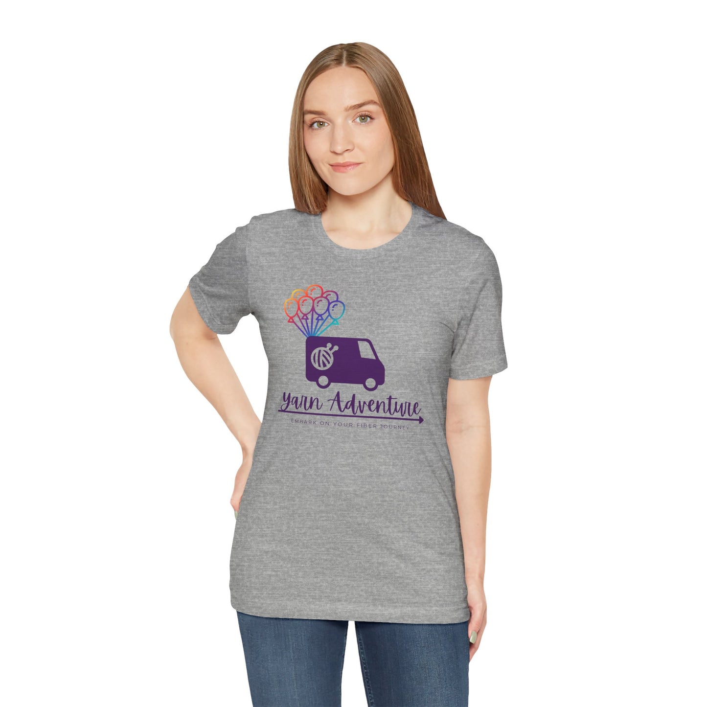 Unisex Tee - Yarn Adventure Logo featuring Evie