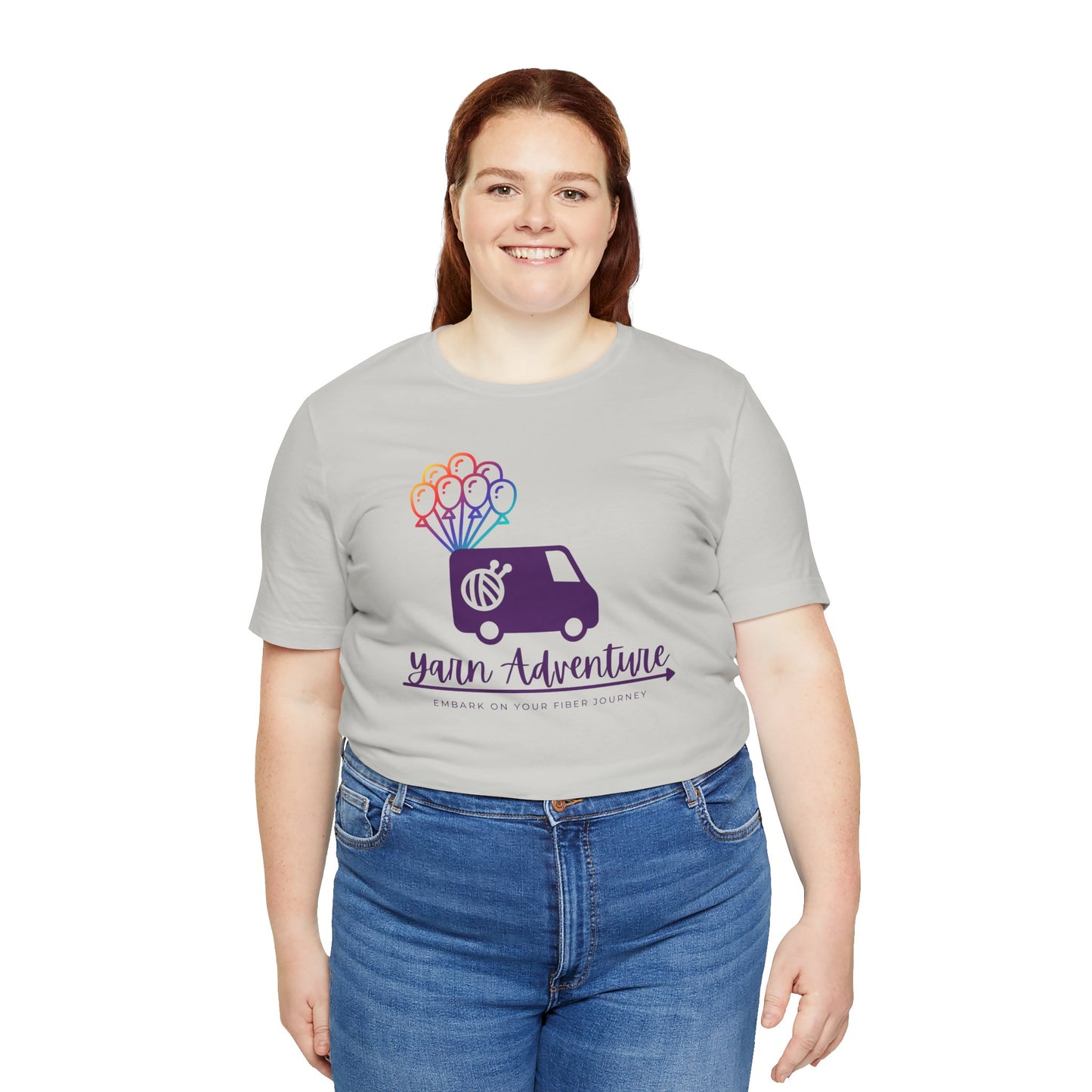 Unisex Tee - Yarn Adventure Logo featuring Evie