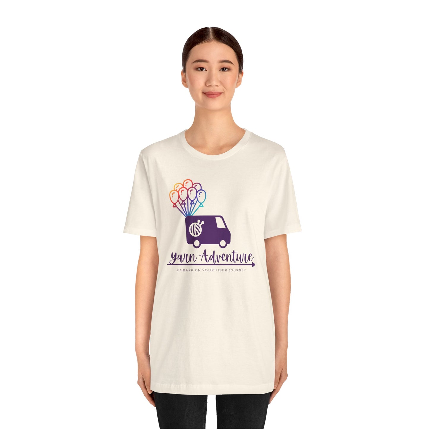 Unisex Tee - Yarn Adventure Logo featuring Evie
