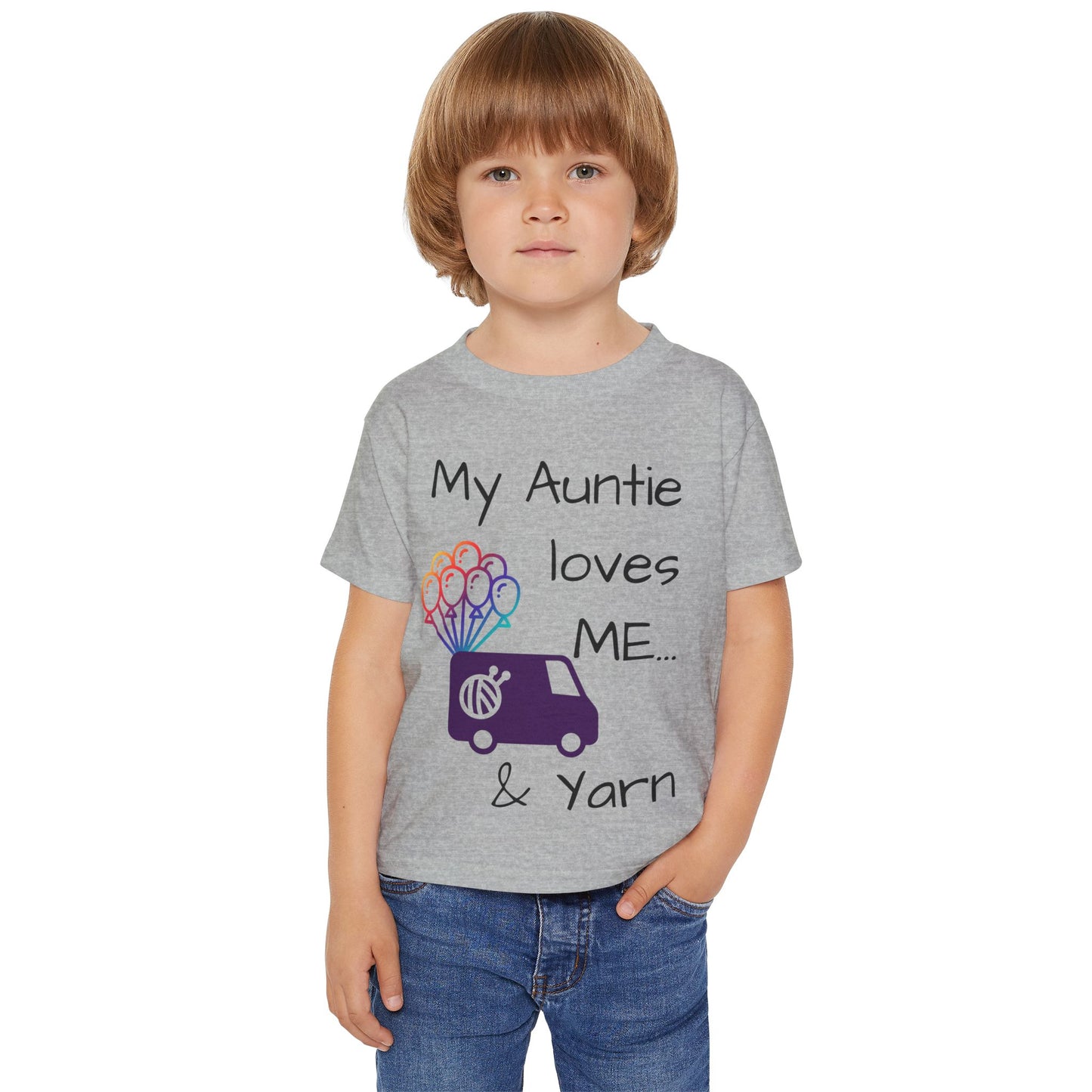 Toddler Tee - My Auntie Loves Me & Yarn - Adorable Knitting Gift