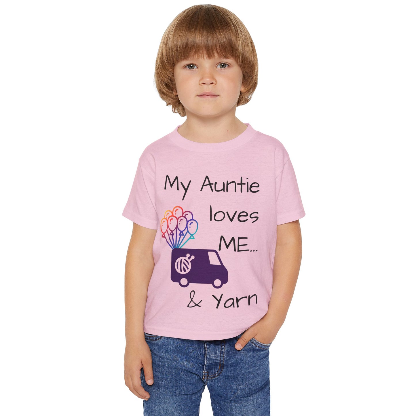 Toddler Tee - My Auntie Loves Me & Yarn - Adorable Knitting Gift