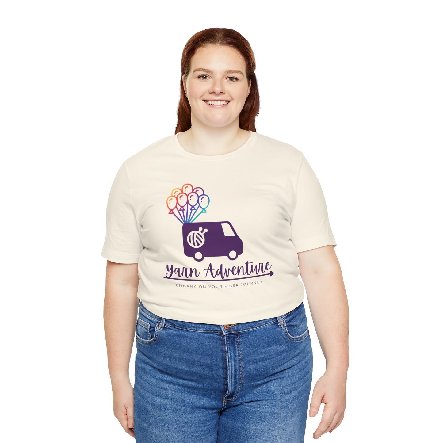 Unisex Tee - Yarn Adventure Logo featuring Evie