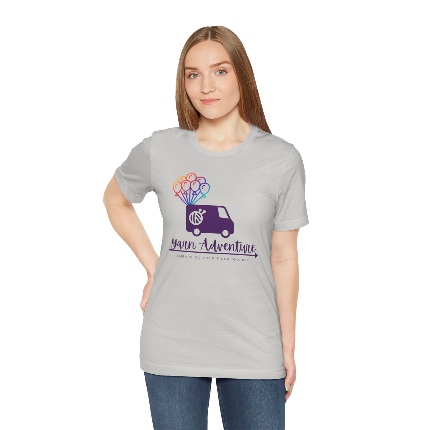 Unisex Tee - Yarn Adventure Logo featuring Evie