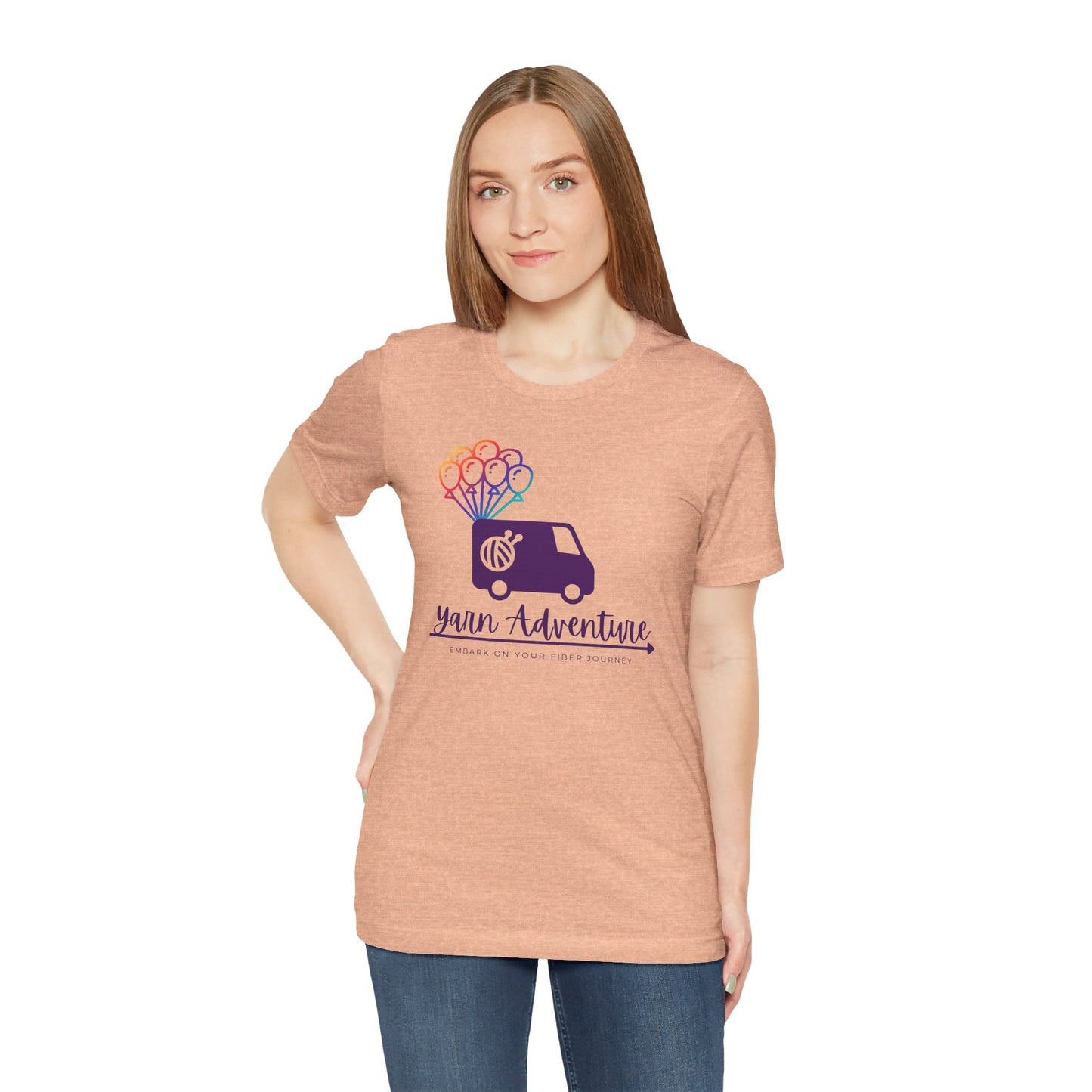 Unisex Tee - Yarn Adventure Logo featuring Evie
