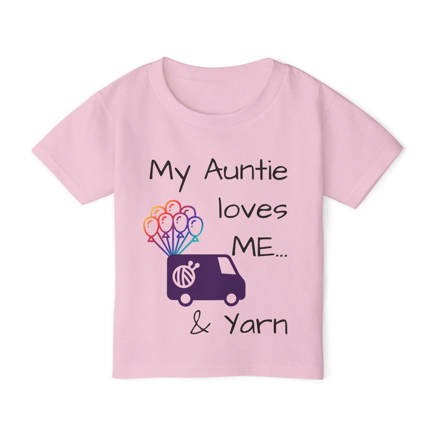 Toddler Tee - My Auntie Loves Me & Yarn - Adorable Knitting Gift