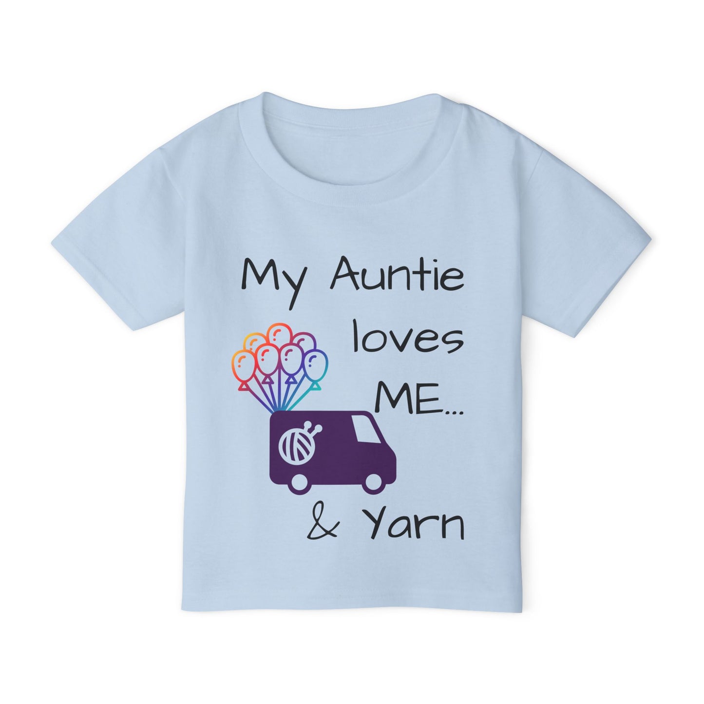 Toddler Tee - My Auntie Loves Me & Yarn - Adorable Knitting Gift