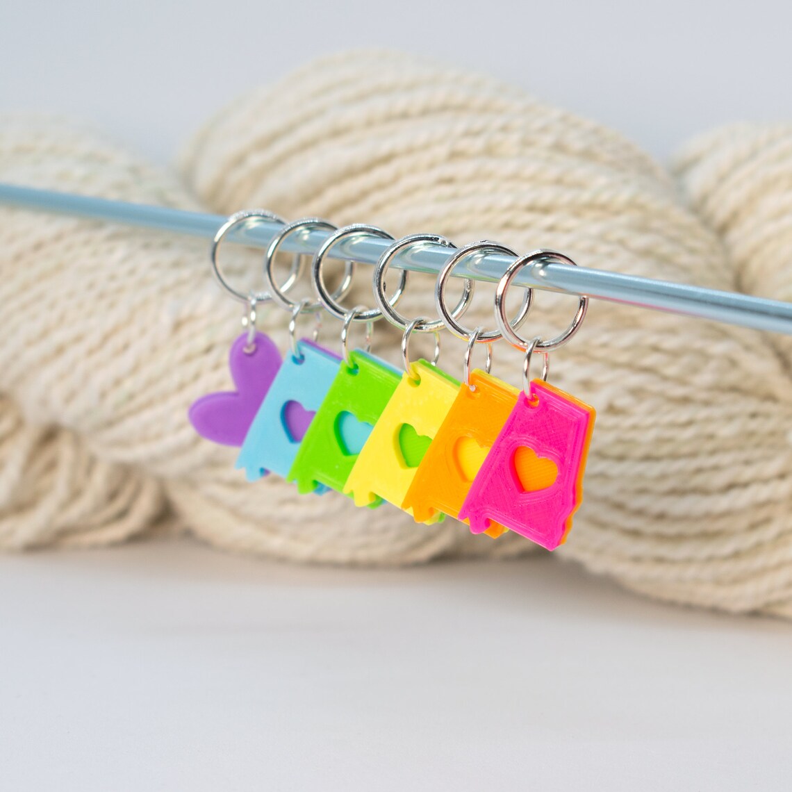 50 States Stitch Markers