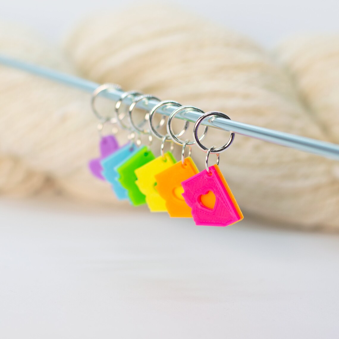 50 States Stitch Markers