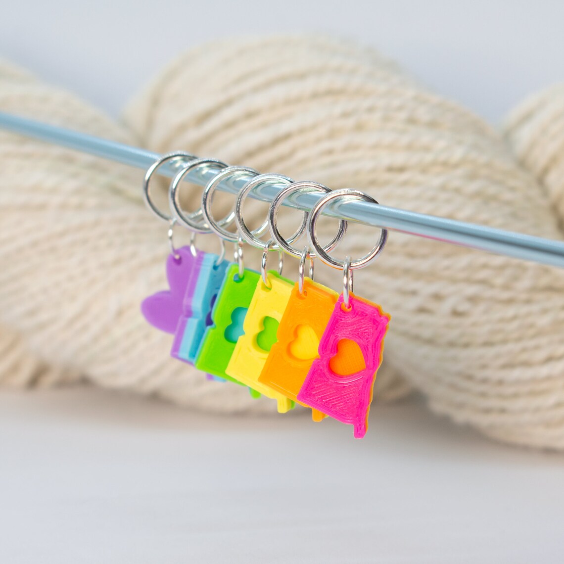 50 States Stitch Markers