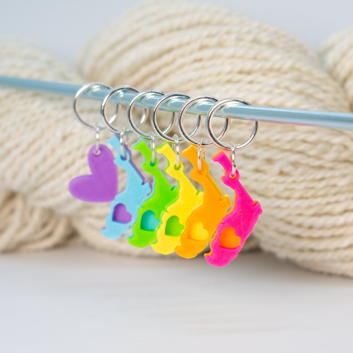 50 States Stitch Markers