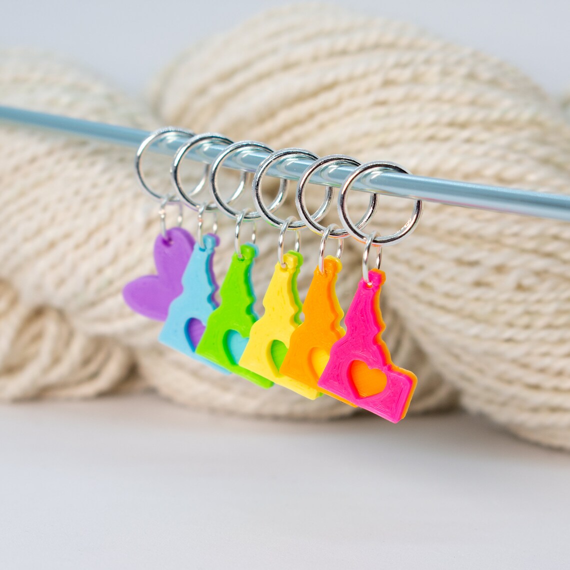50 States Stitch Markers