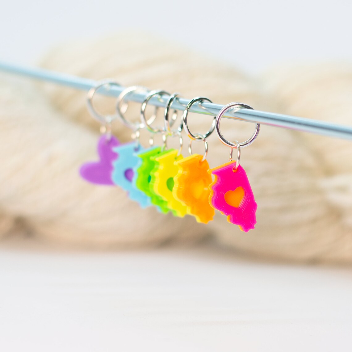 50 States Stitch Markers