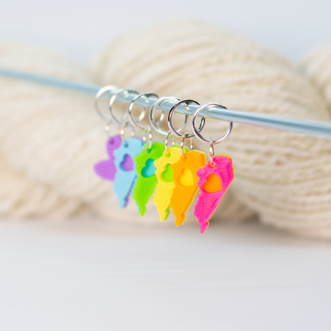 50 States Stitch Markers