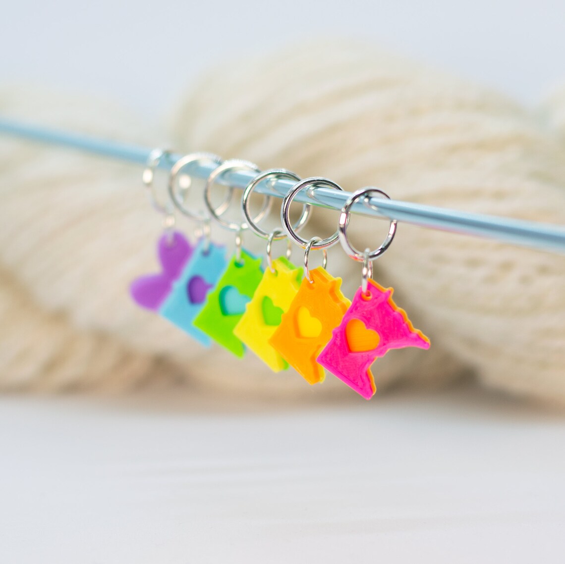 50 States Stitch Markers