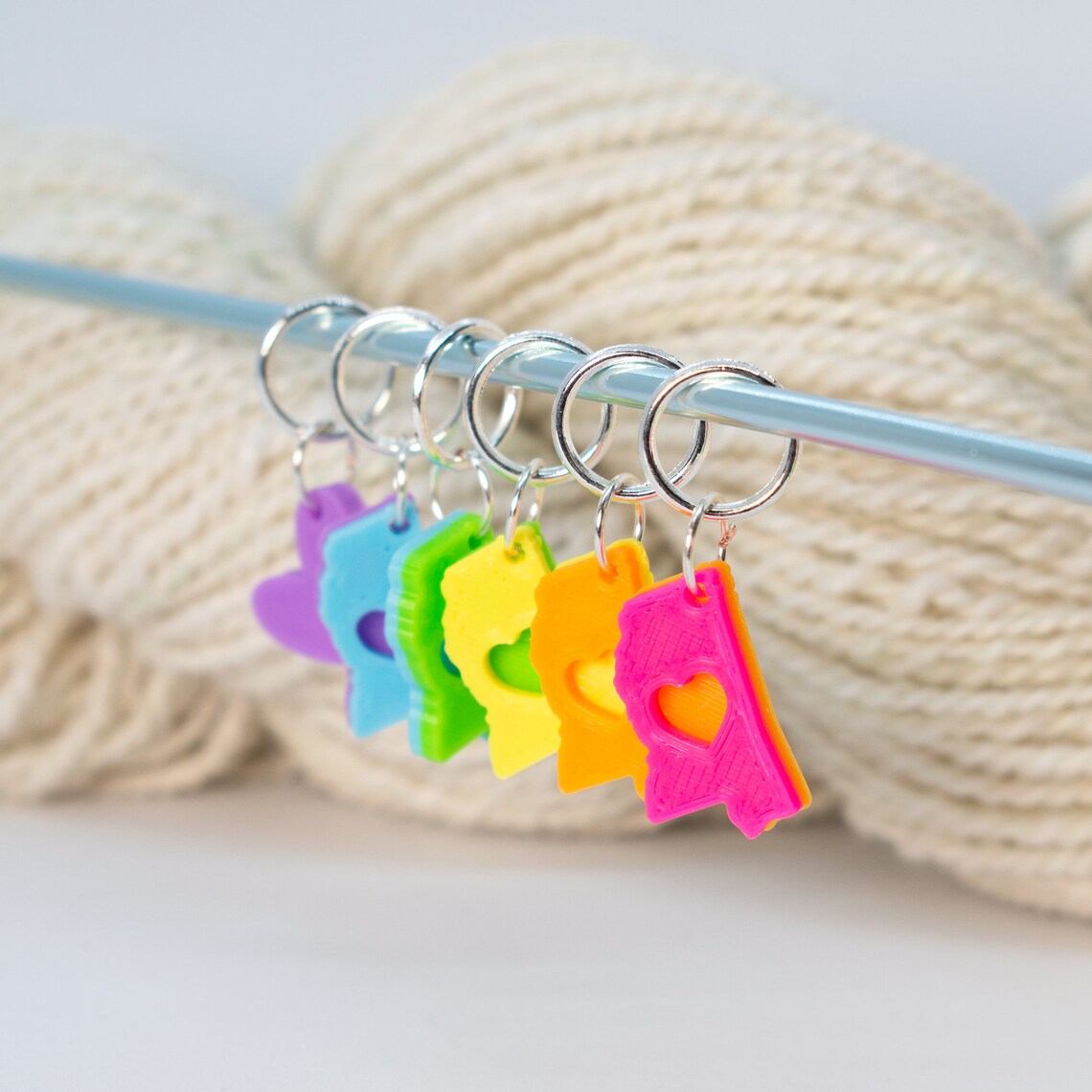 50 States Stitch Markers