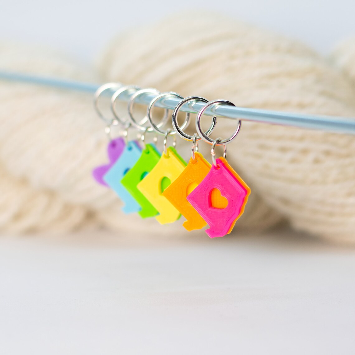 50 States Stitch Markers