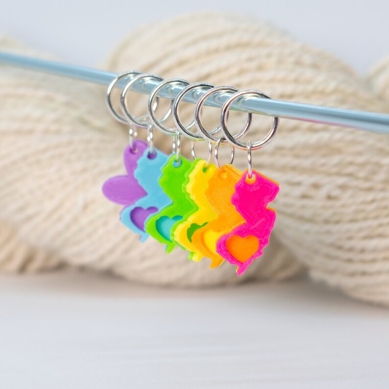 50 States Stitch Markers