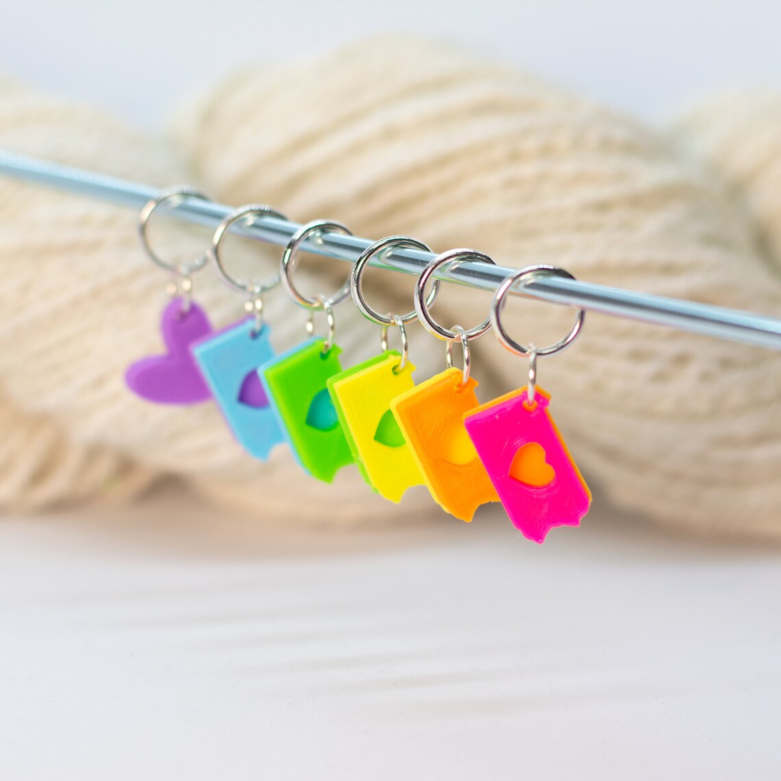 50 States Stitch Markers