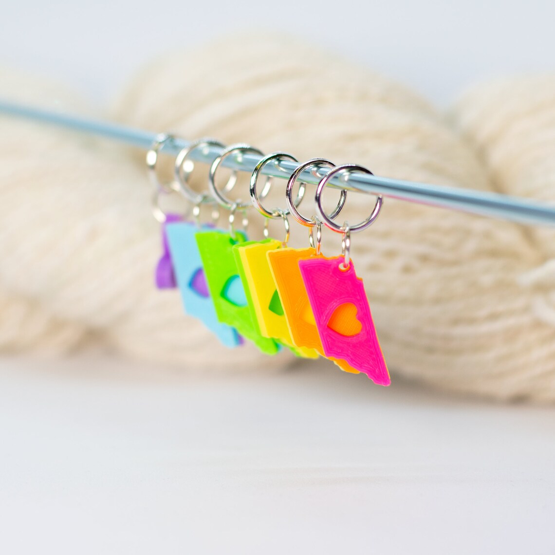 50 States Stitch Markers