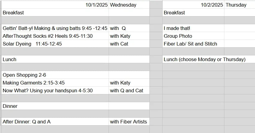 Capon Springs Fiber Adventure Retreat - Add-On Class for Day Pass