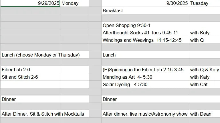 Capon Springs Fiber Adventure Retreat - Add-On Class for Day Pass