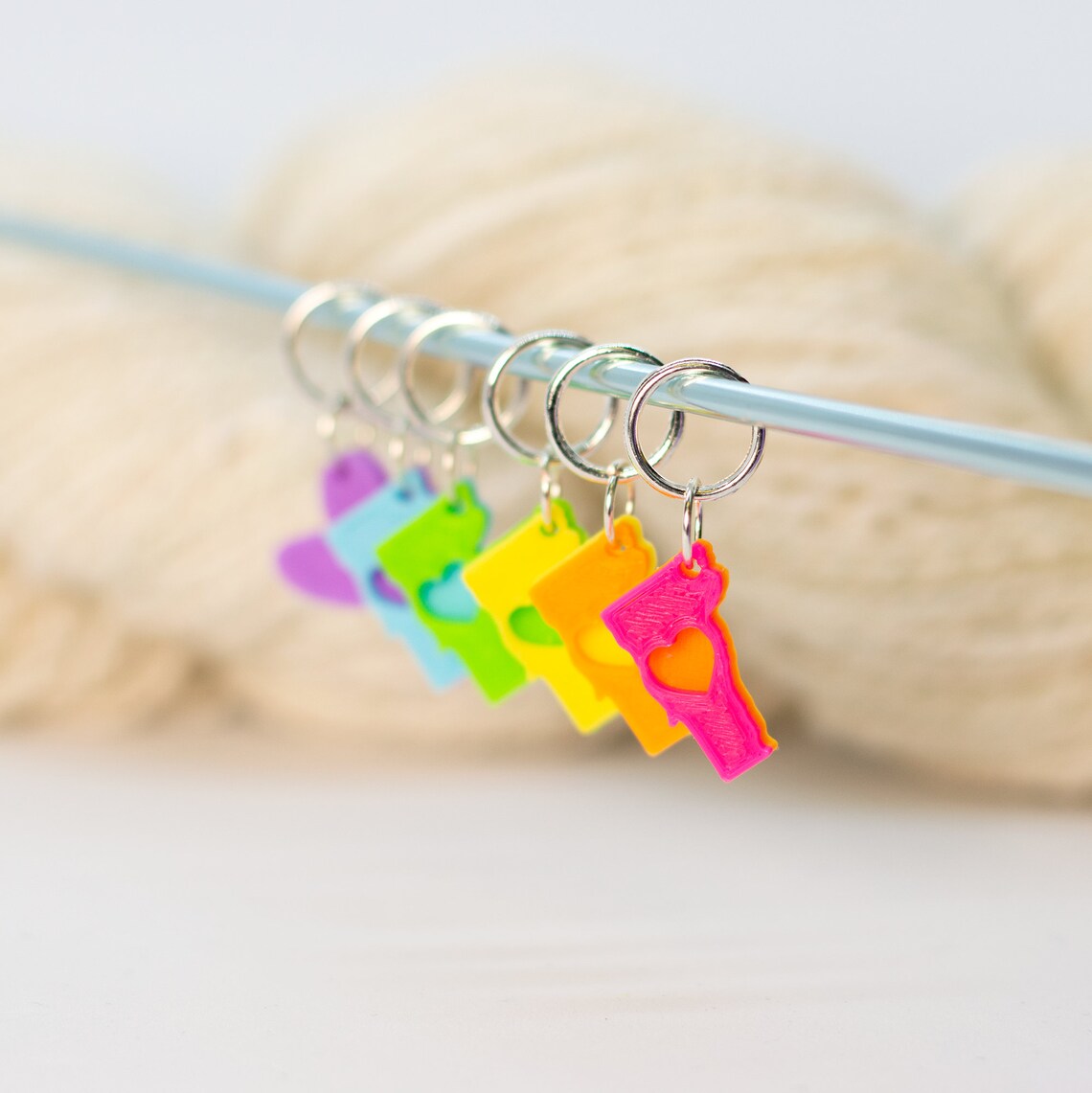 50 States Stitch Markers