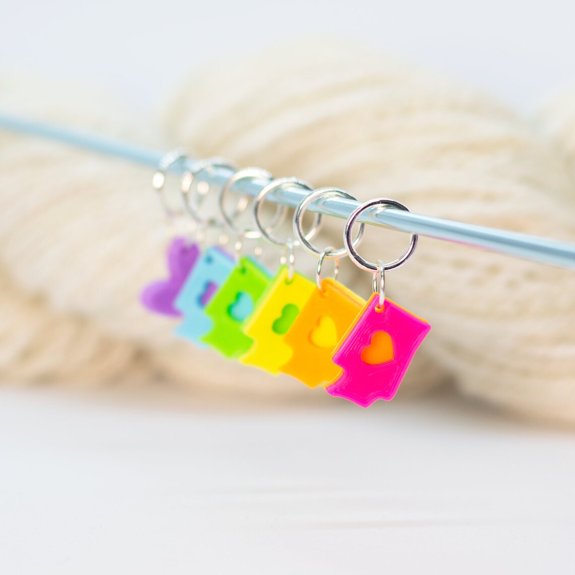 50 States Stitch Markers