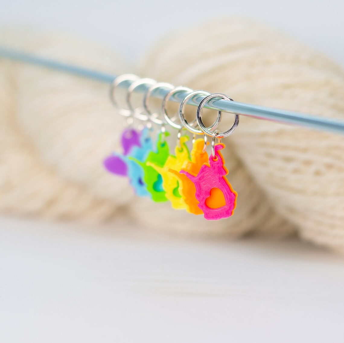 50 States Stitch Markers
