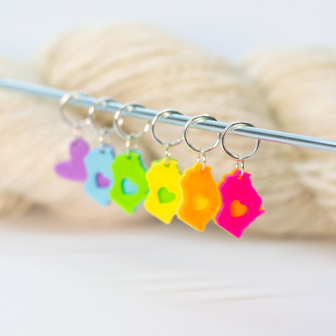 50 States Stitch Markers