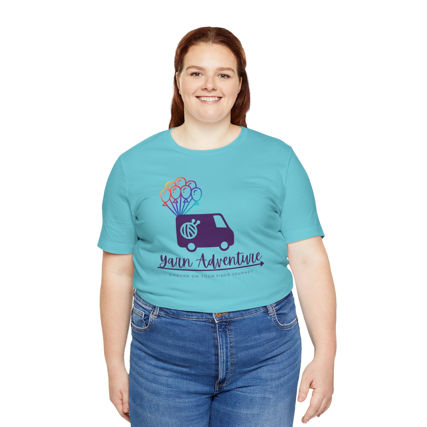 Unisex Tee - Yarn Adventure Logo featuring Evie