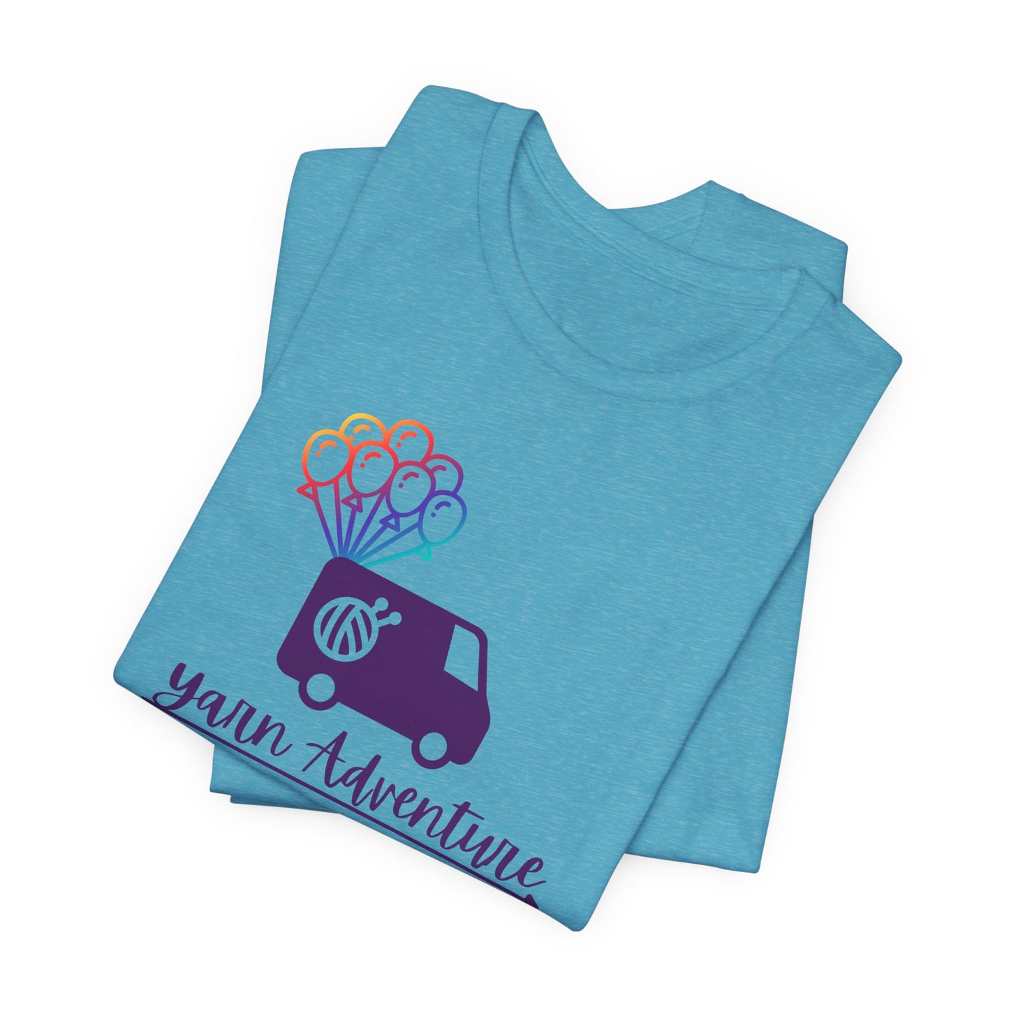 Unisex Tee - Yarn Adventure Logo featuring Evie