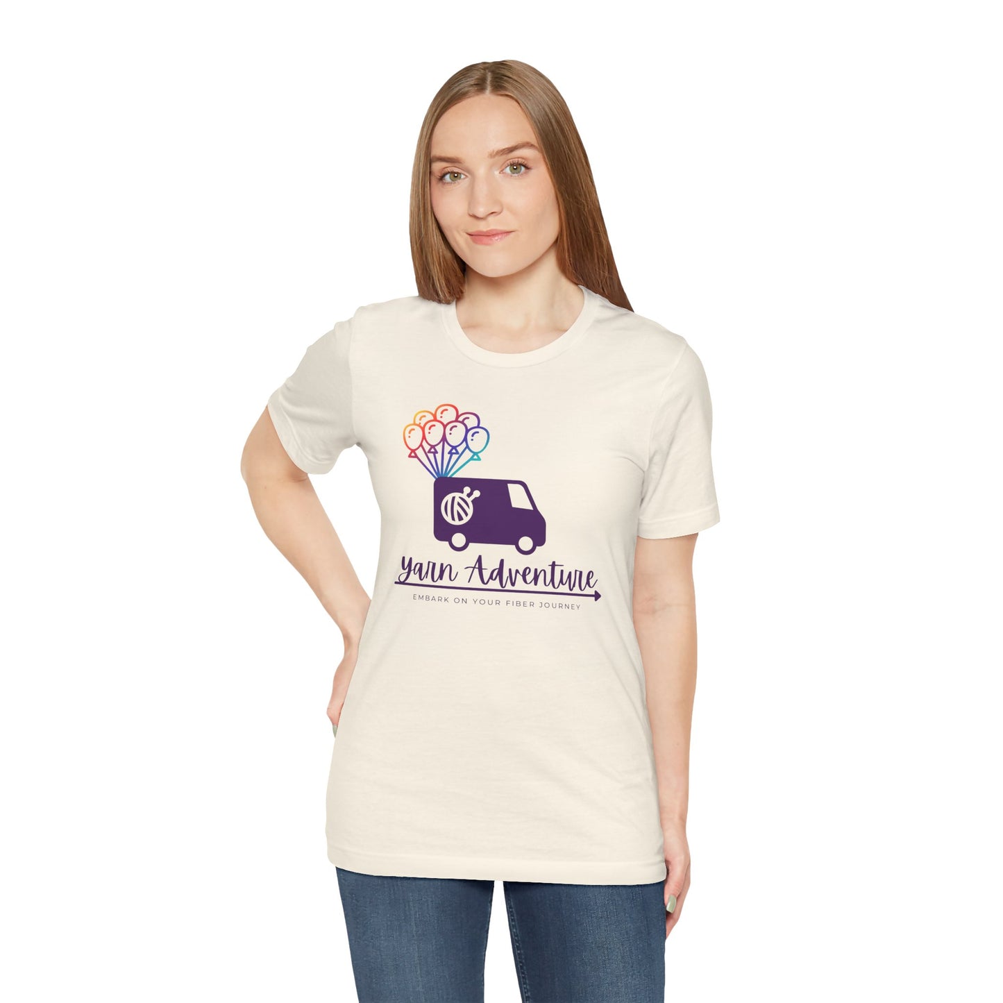 Unisex Tee - Yarn Adventure Logo featuring Evie