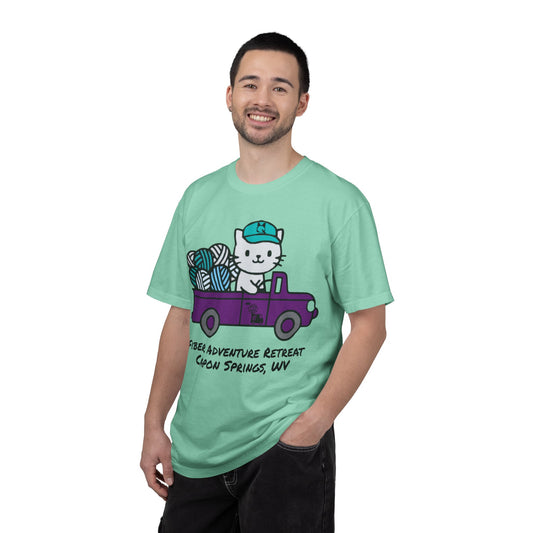 Fiber Adventure Retreat 2026 — Garment-Dyed T-Shirt (Capon Springs, WV)