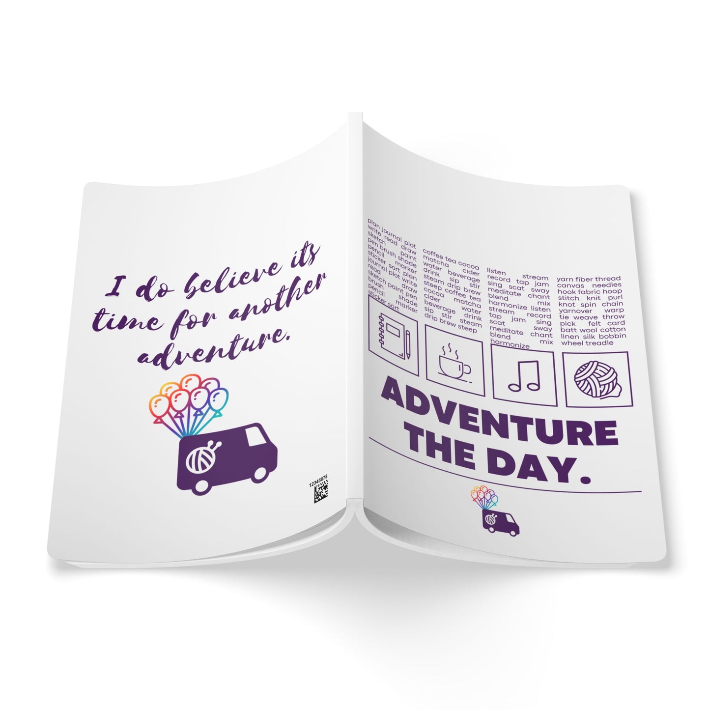 Adventure Softcover Journal with Inside Prints - Perfect for Dreamers and Planners