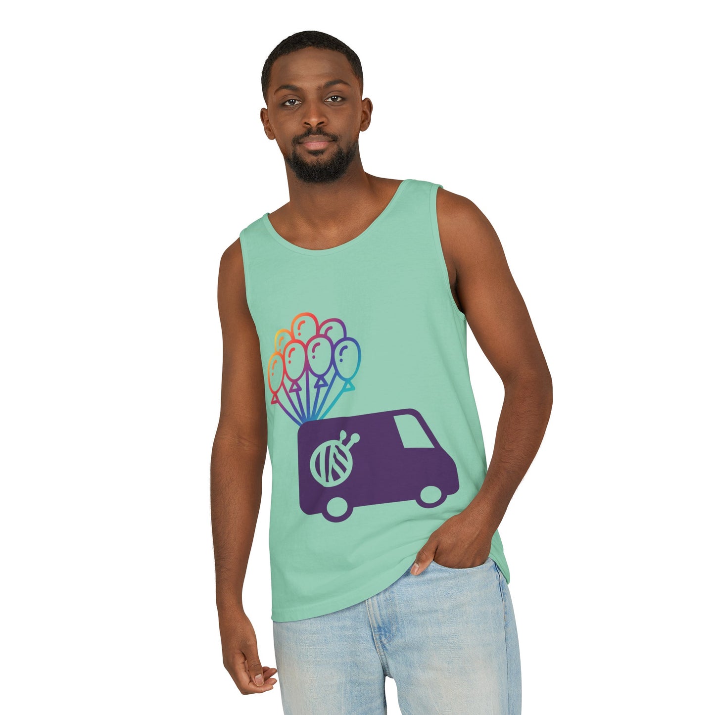 Evie Logo Tank Unisex Garment-Dyed Tank Top