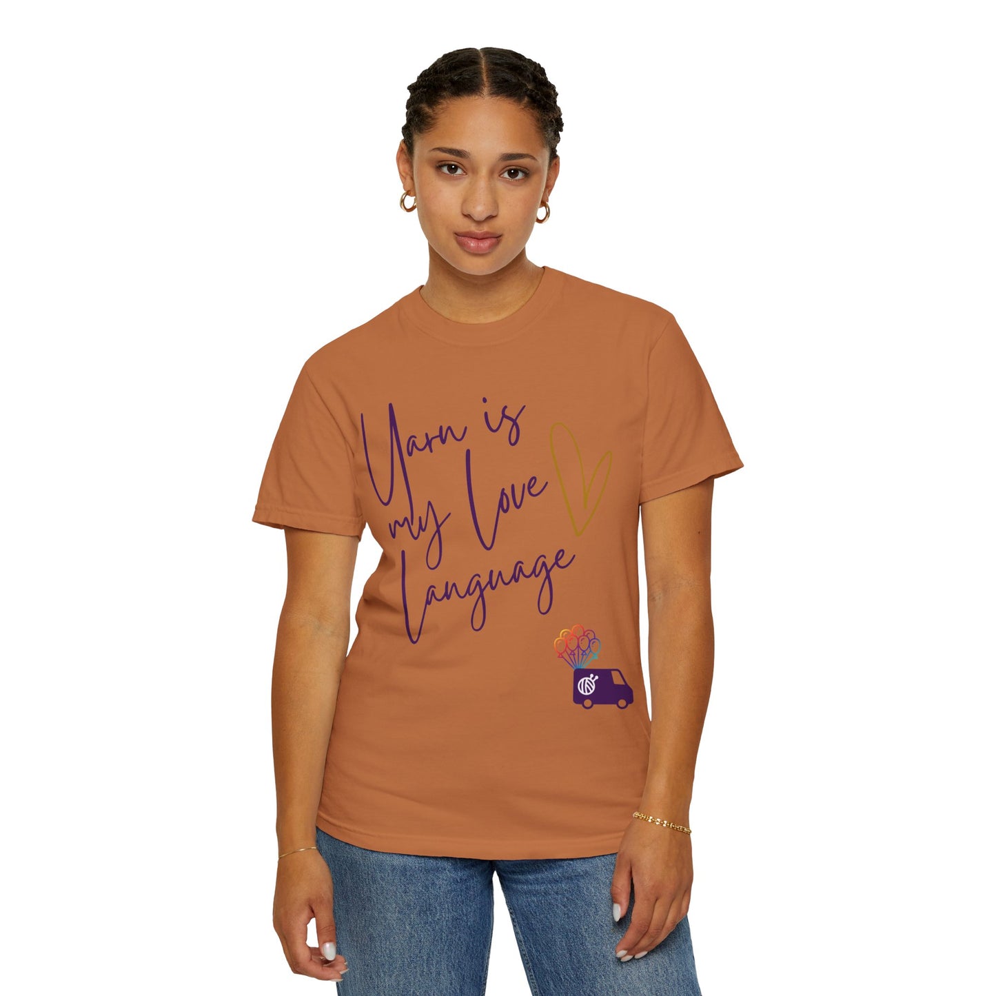 Yarn is My Love Language Unisex Garment-Dyed T-shirt