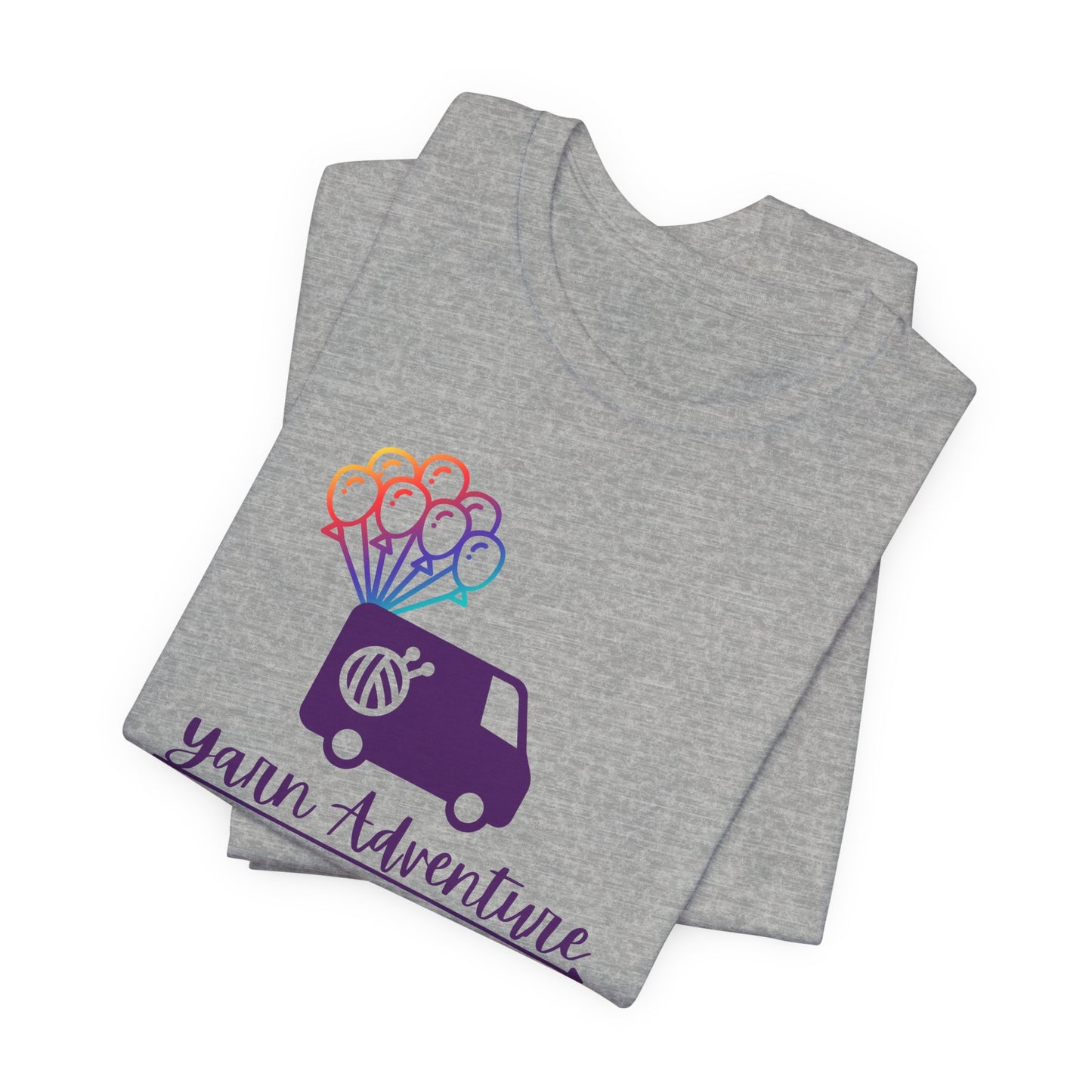 Unisex Tee - Yarn Adventure Logo featuring Evie