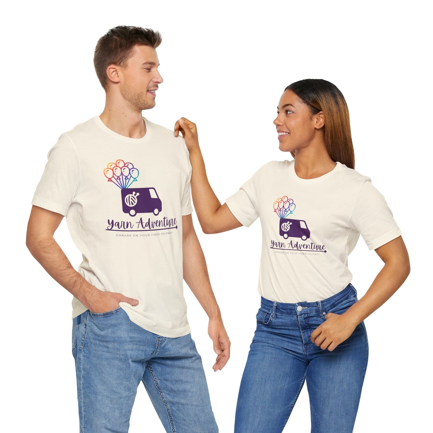 Unisex Tee - Yarn Adventure Logo featuring Evie