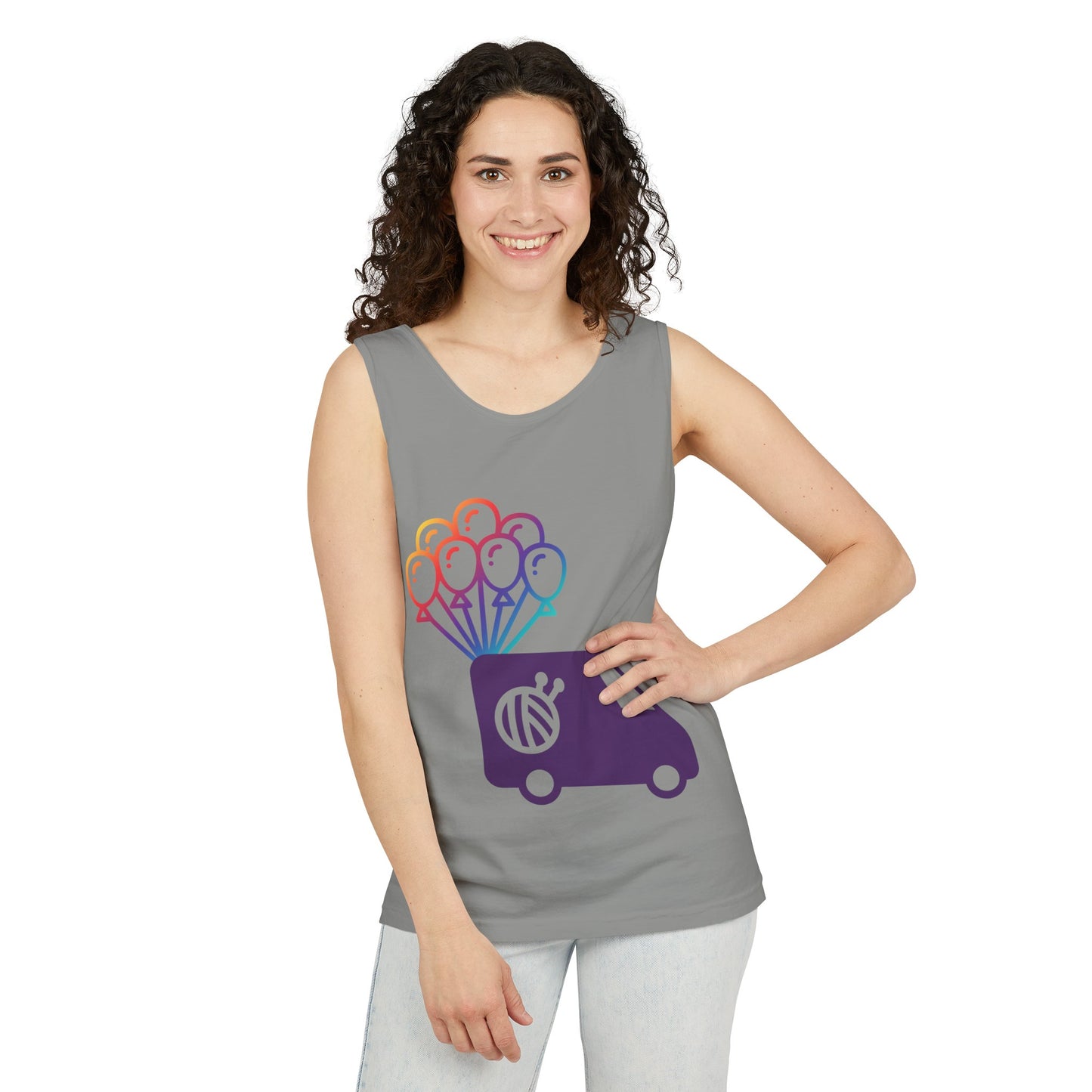 Evie Logo Tank Unisex Garment-Dyed Tank Top