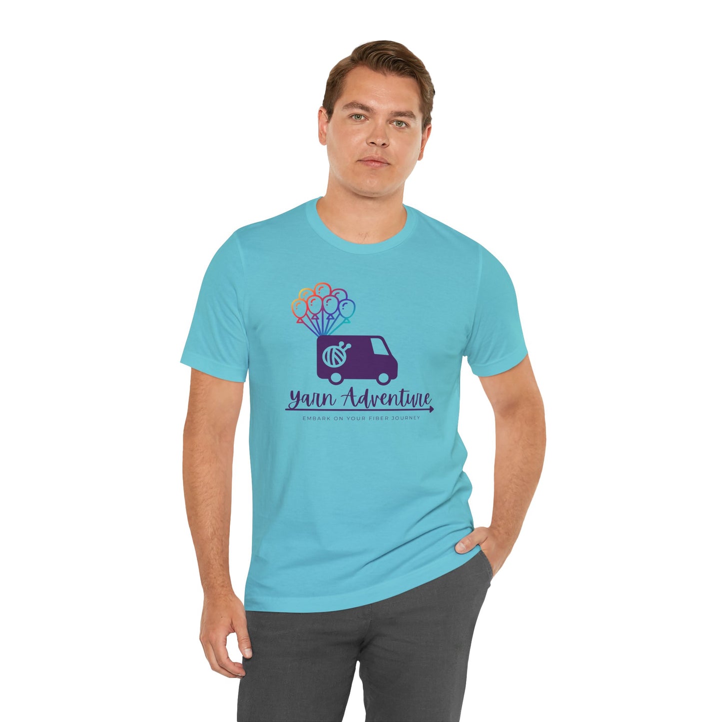 Unisex Tee - Yarn Adventure Logo featuring Evie